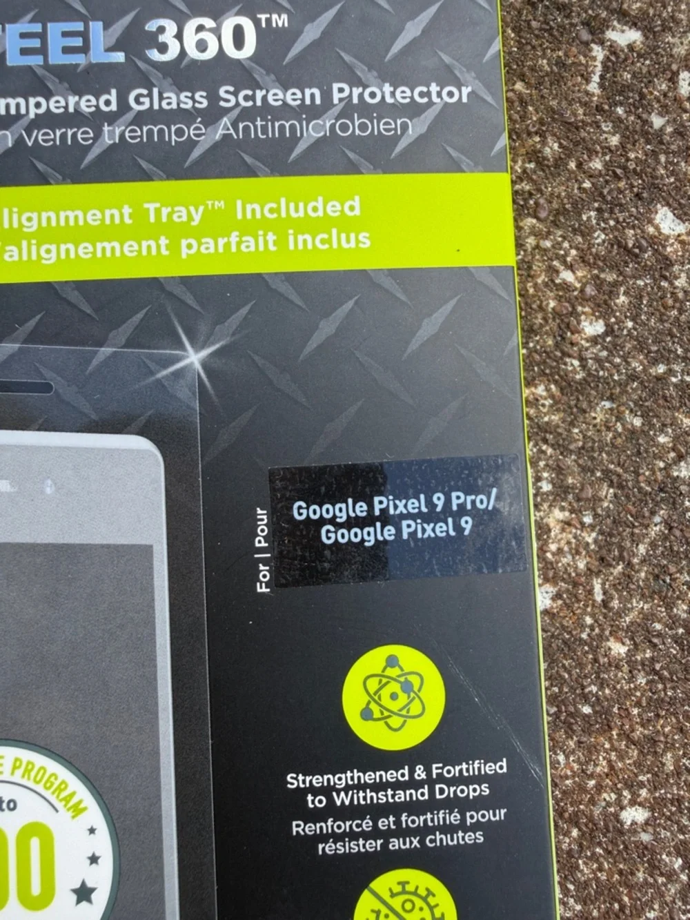 PureGear Steel 360 Antimicrobial Tempered Glass Screen Protector - NEW